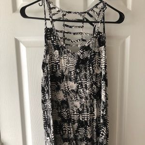 RVCA - Black and White Short Dress/ Long Shirt